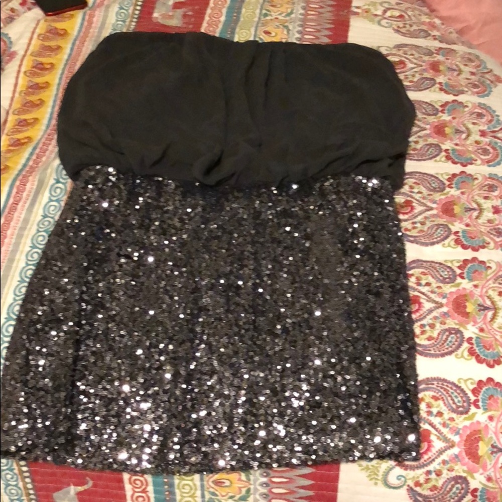 Black and Sequin Mini Dress